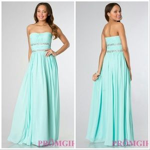 Mint prom dress